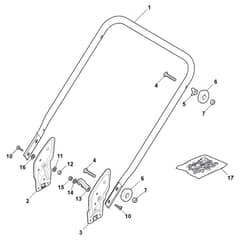 TURBO 53 L-B - 2018-2021 - 299531028/STX - Stiga Rotary Mower Handle Lower Part Diagram