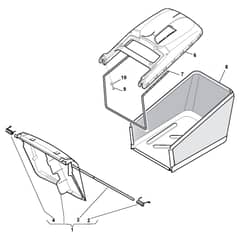 TURBO 53 S BW PLUS B - 2010-2011 - 299536021/S10 - Stiga Rotary Mower Grass Catcher Diagram