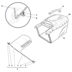 TURBO 53 SE4Q B ANNIVERSARY - 2014 - 299537628/S14 - Stiga Rotary Mower Grass Catcher Diagram