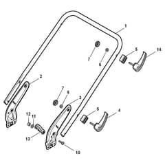 TURBO 53 SQ H BBC - 2017 - 299538838/S17 - Stiga Rotary Mower Handle Lower Part Diagram