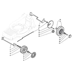 TURBO 55 S COMBI - 2007-2010 - 12-9286-82 - Stiga Rotary Mower Wheels and Hub Caps Diagram