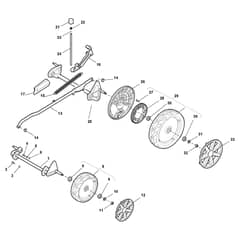 TURBO EXCEL 50 S B - 2010 - 290502021/S10 - Stiga Rotary Mower Wheels and Hub Caps Diagram
