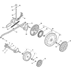TURBO EXCEL 55 S H B - 2011 - 290558031/S10 - Stiga Rotary Mower Wheels and Hub Caps Diagram