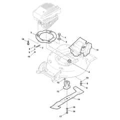 TURBO EXCEL PRO 50 S INOX H - 2010 - 290516038/S10 - Stiga Rotary Mower Blade Diagram