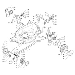 TURBO HD 60 MB - 2012-2013 - 292532028/S12 - Stiga Rotary Mower Deck and Height Adjusting Diagram
