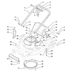TURBO HD 60 MB - 2012-2013 - 292532028/S12 - Stiga Rotary Mower Handle Lower Part Diagram