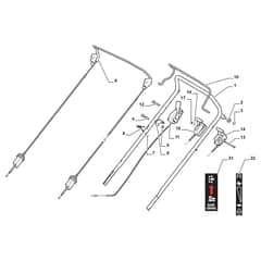 TURBO HD 60 MHV BBC - 2010-2011 - 292533038/S10 - Stiga Rotary Mower Handle Upper Part Diagram