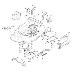 TURBO POWER 50 S B - 2015 - 295506028/S15 - Stiga Rotary Mower Deck and Height Adjusting Diagram