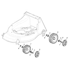 TURBO POWER 53 S H - 2011-2013 - 292166031/S12 - Stiga Rotary Mower Wheels and Hub Caps Diagram