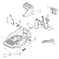TURBO PRO 55 S4 B - 2013 - 292552028/S13 - Stiga Rotary Mower Deck and Height Adjusting Diagram