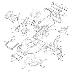 TURBO X3 50 SB - 2012-2014 - 290506821/CAS - Stiga Rotary Mower Deck and Height Adjusting Diagram