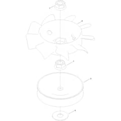 Toro TurfMaster 76cm - 22207 (400000000 - 405999999) Transmission Pulley and Fan Repair No. 139-1837