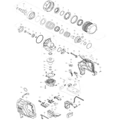 Makita TW009G - Cordless Impact Wrench - Power Tool Diagram