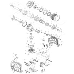 Makita TW010G - Cordless Impact Wrench - Power Tool Diagram