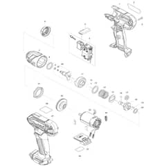Makita TW060D - Cordless Impact Wrench - Power Tool Diagram