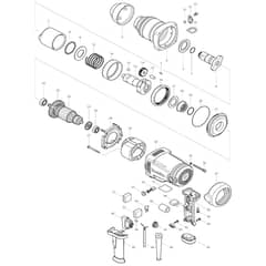 Makita TW1000 - Impact Wrench - Power Tool Diagram