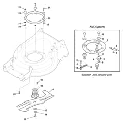 TWINCLIP 50 S - 2017-2018 - 294512048/S17 - Stiga Rotary Mower Blade Diagram