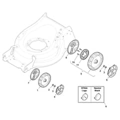 TWINCLIP 50 S - 2019-2022 - 294512048/ST1 - Stiga Rotary Mower Wheels and Hub Caps Diagram