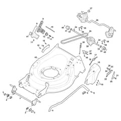 TWINCLIP 55 S B - 2016 - 294562028/S16 - Stiga Rotary Mower Deck and Height Adjusting Diagram