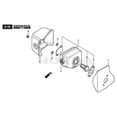 TWINCLIP 55 S-R H BBC - 2018-2022 - 294569338/ST1 - Stiga Rotary Mower Muffler Diagram