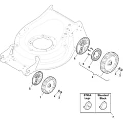 Twinclip 950e V Kit - 2023-2025 - 294513998/UKS - Stiga Rotary Mower Wheels and Hub Caps Diagram