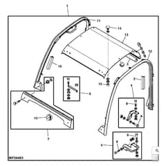 John Deere TX4X2 - PC9461 - Canopy Kit - ST486885