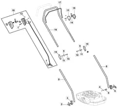 TYPHOON 30 Li Kit - 2022 - 298302063/M21 - Mountfield Rotary Mower Handle Diagram