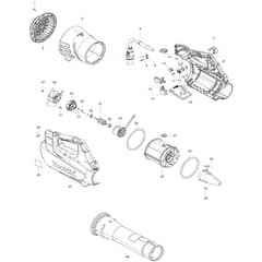 Makita UB001C - Battery Powered Blower - Power Tool Diagram