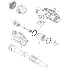 Makita UB003C - Battery Powered Blower - Power Tool Diagram