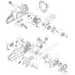 Makita UC022G - 350mm Cordless Chain Saw - Power Tool Diagram