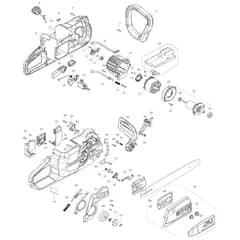 Makita UC025G - 350mm Cordless Chain Saw - Power Tool Diagram