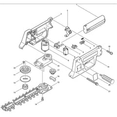 Makita UH3000D - Cordless Hedge Trimmer 300mm - Power Tool Diagram
