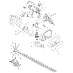 Makita UH650D - 650mm Cordless Hedge Trimmer - Power Tool Diagram