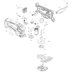 Makita UM110D - 110mm Cordless Grass Shear - Power Tool Diagram