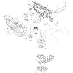 Makita UM164D - 160mm Cordless Grass Shear - Power Tool Diagram