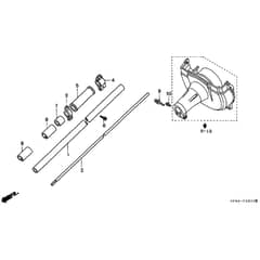 Honda UMK422K1-LE -  Fan Cover, Frame Pipe Diagram