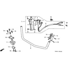 Honda UMK422K1-UE -  Handle Pipe Diagram