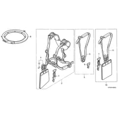 Honda UMK422K1-UT3D -  Shoulder Belt Diagram