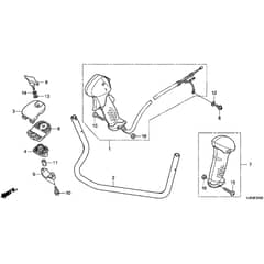 Honda UMK425E2-HAJF-UEET -  Handle Pipe Diagram