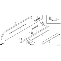 Honda UMK425E-U3E -  Frame Pipe Diagram