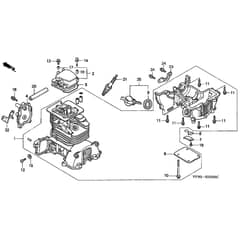 Honda UMK431-L3D -  Crankcase Diagram