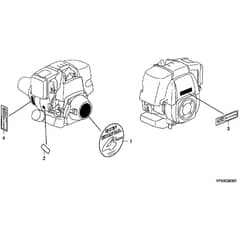 Honda UMK431-LNC -  Label Diagram