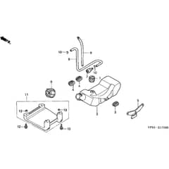 Honda UMK431-UT3D -  Fuel Tank Diagram