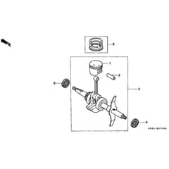 Honda UMK431-UT3D -  Piston, Crankshaft Diagram