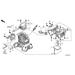 Honda UMK431E-LE -  Cylinder Head Cover, Crankcase Set Diagram