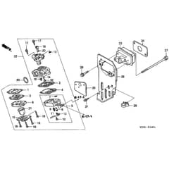 Honda UMK431E-U3E -  Carburettor Diagram
