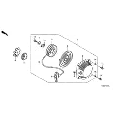 Honda UMK431E-U3EA -  Recoil Starter Diagram