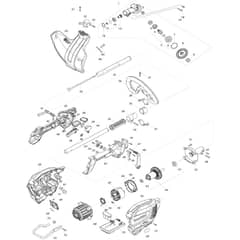 Makita UR014G - Cordless Grass Trimmer - Power Tool Diagram