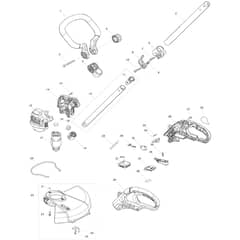 Makita UR100D - Cordless Grass Trimmer - Power Tool Diagram