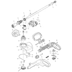 Makita UR180D - 260mm Cordless String Trimmer - Power Tool Diagram